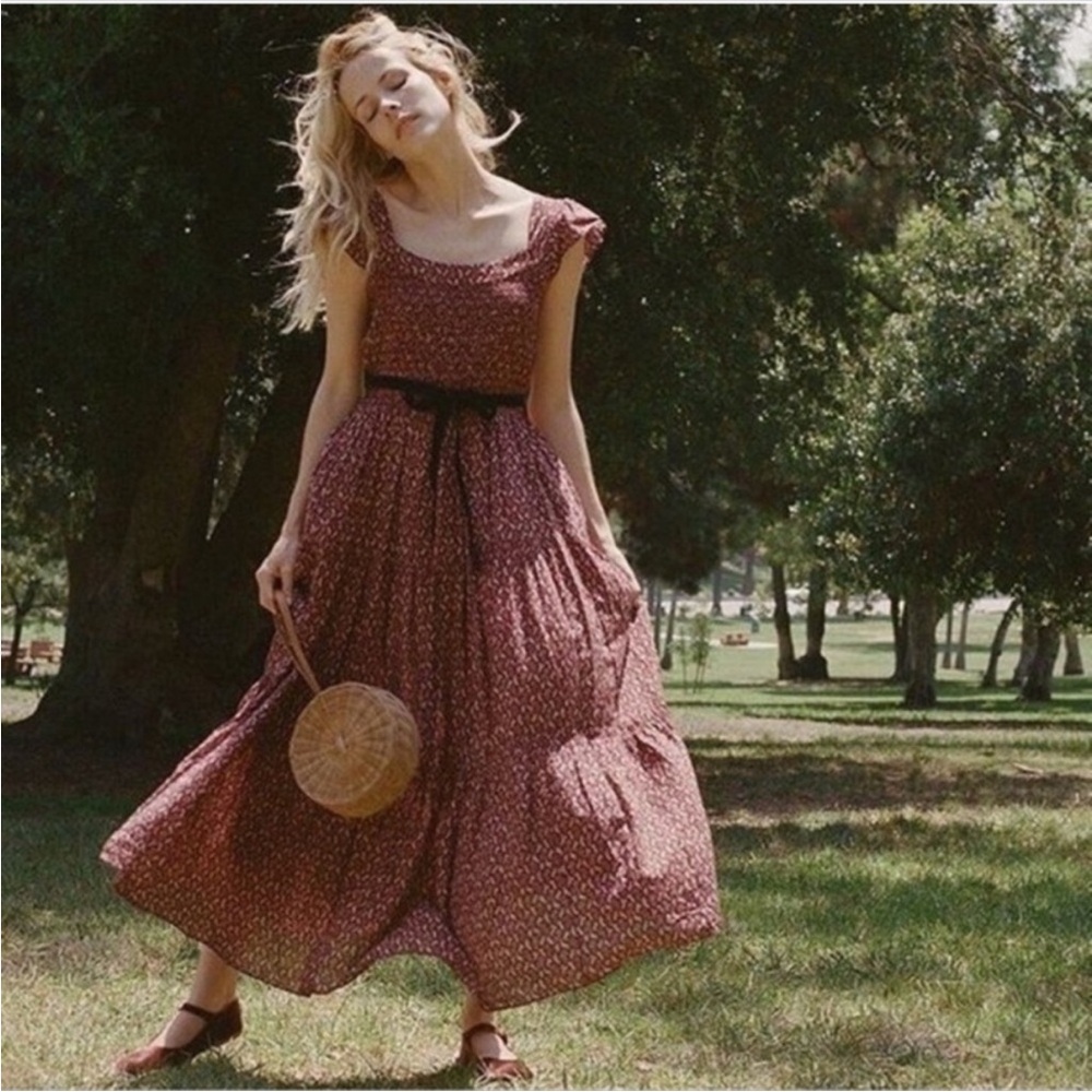 Honeysuckle Doen Floral Maxi Dress small